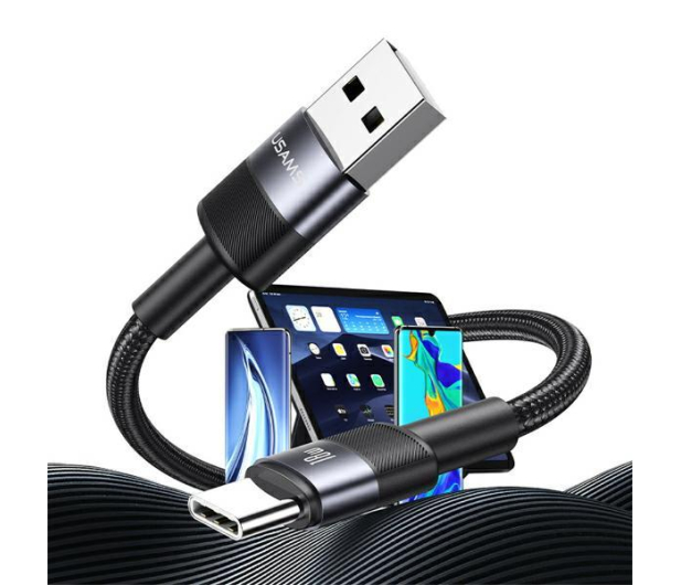 USAMS Kabel USB na USB-C 3A 1,2m Fast Charging stalowy 30 szt, - 1569008 - zdjęcie 8
